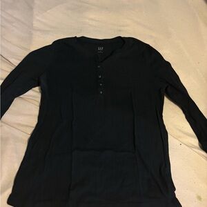GAP Womens Black Long Sleeve Shirt
